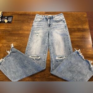 Risen jeans wide leg 7/28